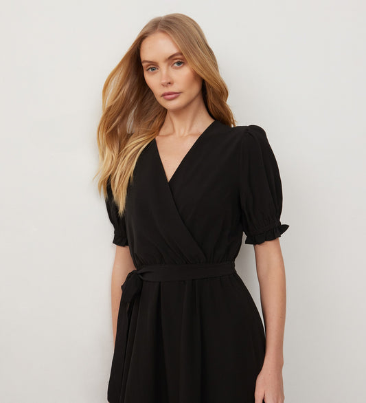 Everleigh Black Midi Dress