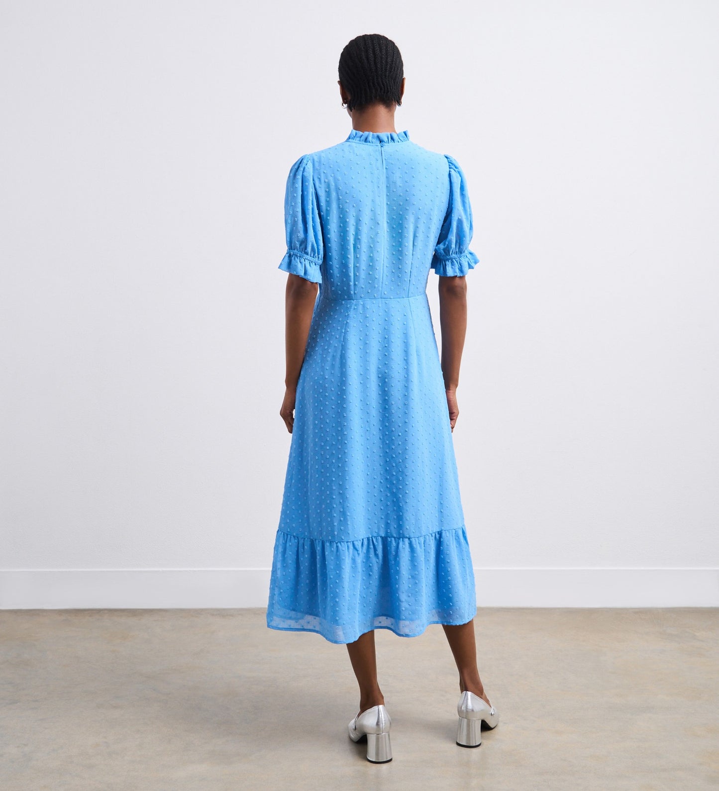Camille Cornflower Blue Midi Dress