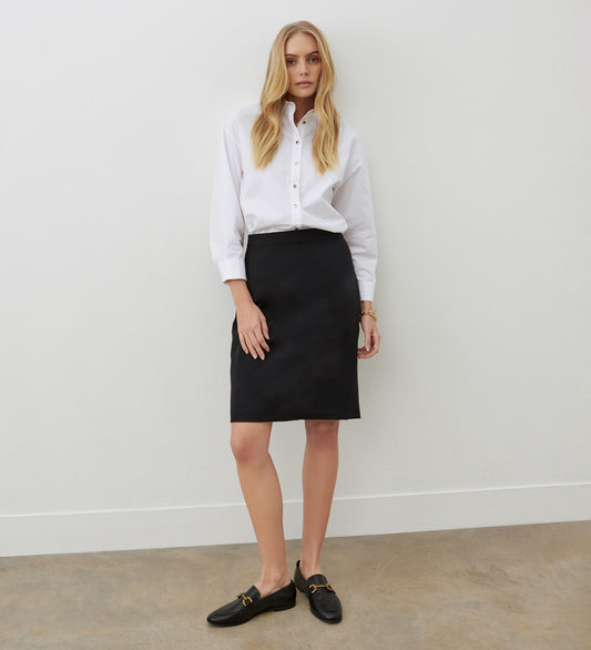 Bella Black Knee Length Skirt